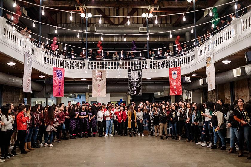 Group photo of students from MSU Denver Multicultural Greek Organizations